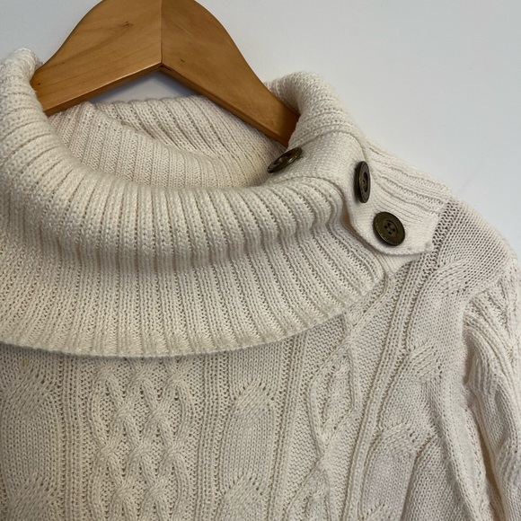 Marie Claire Cozy Cable Knit Sweater Cream size medium - Picture 3 of 5